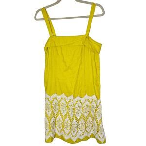 Anthropologie Floreat Womens Lace Cotton Mini Dress Size 6 Cottage Boho Summer